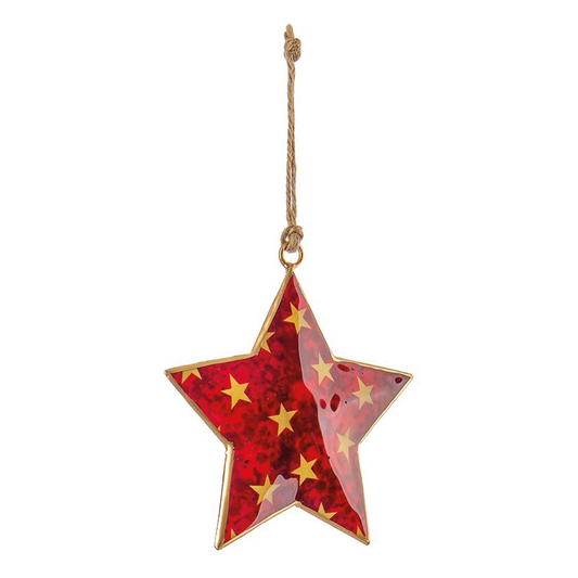 Star pendant red and gold 10H