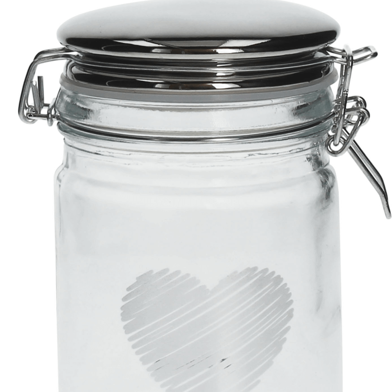 Dolce Casa Glass Jar Silver Jam 13x10x16