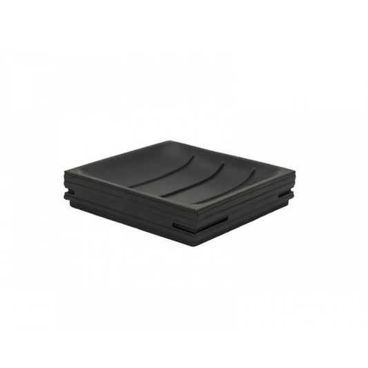 Square shaped black soap dish