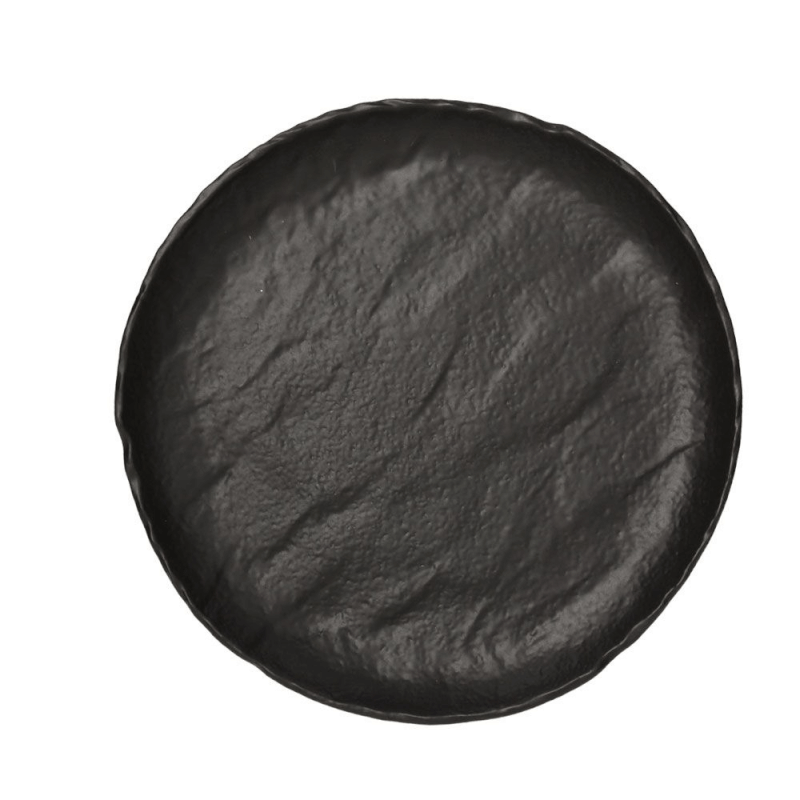 Flat Plate Cm 26 Black Porcelain Black