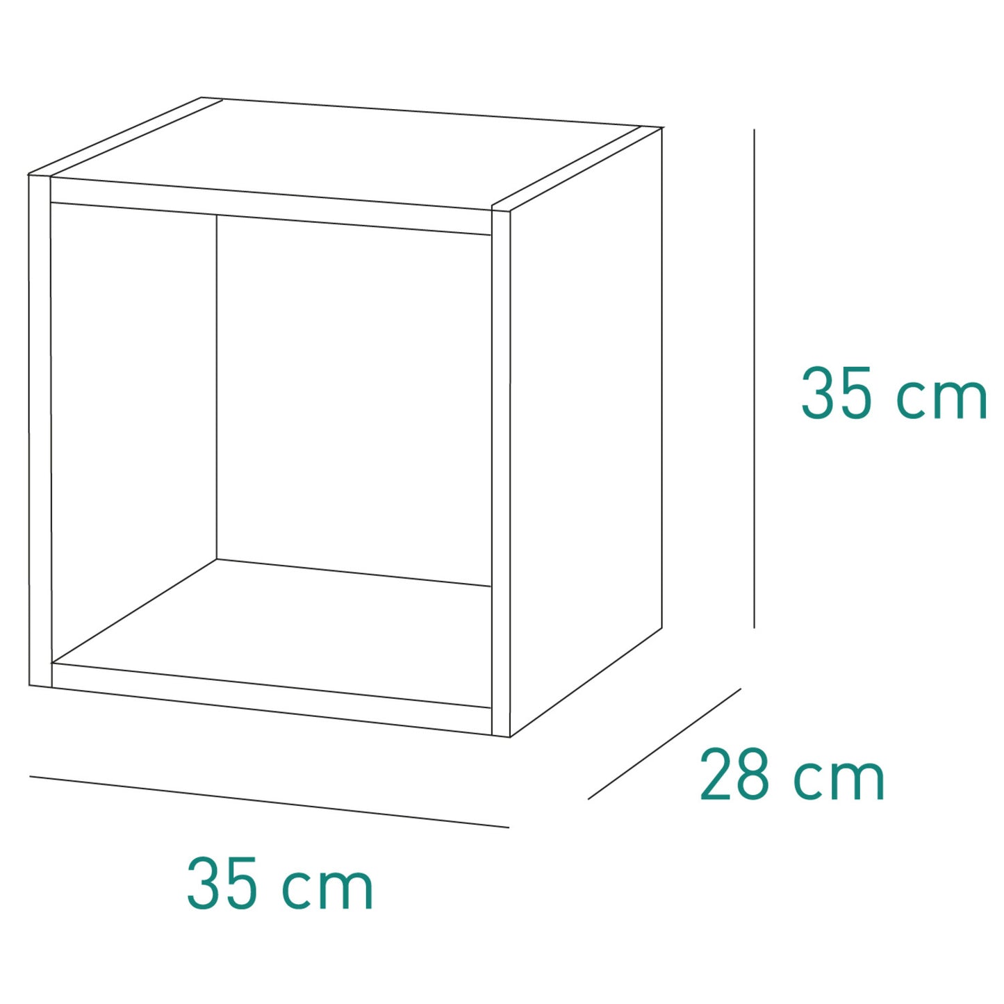 Vittoria estanterías 3 cubos modulares