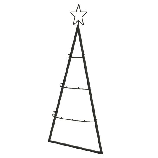 Leuchtender Weihnachtsbaum aus Metall, H80 cm