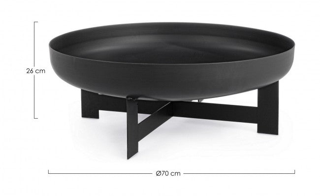 Brazier Efesto Black D70x26h cm