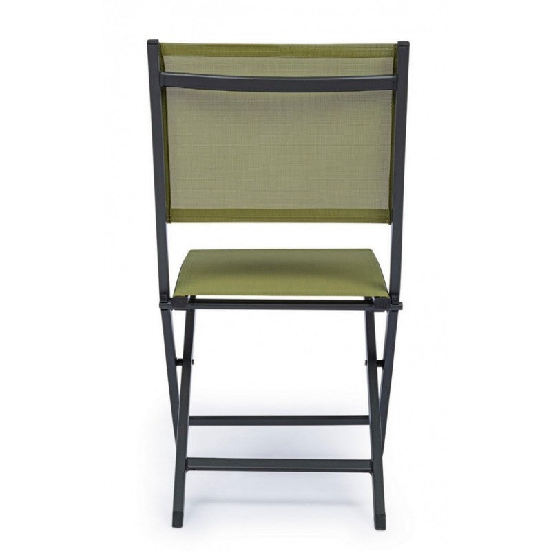 Silla Exterior En Aluminio Verde Antracita Elin 47X57X H88 Cm