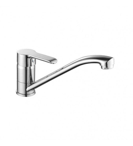 Sink mixer with swivel spout from the Ariel series, with a chrome finish.