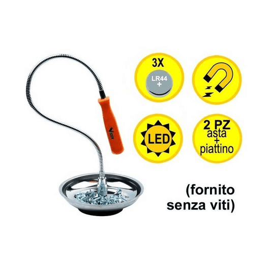 Asta Magnetice Flex Vigor Bandeja Magnética Luz Led