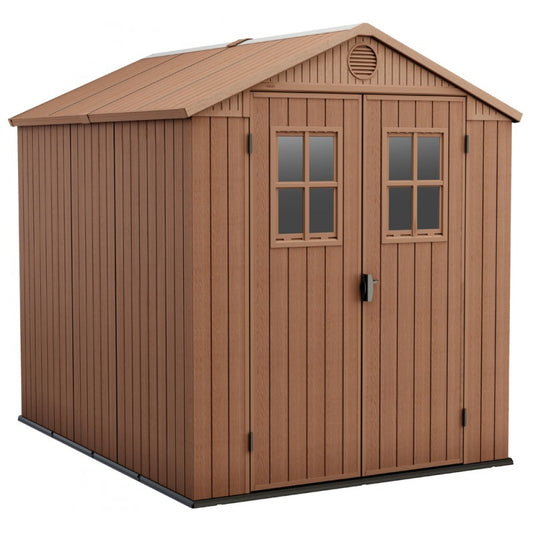 Garden Shed Darwin 6x8 with Front Window, Brown