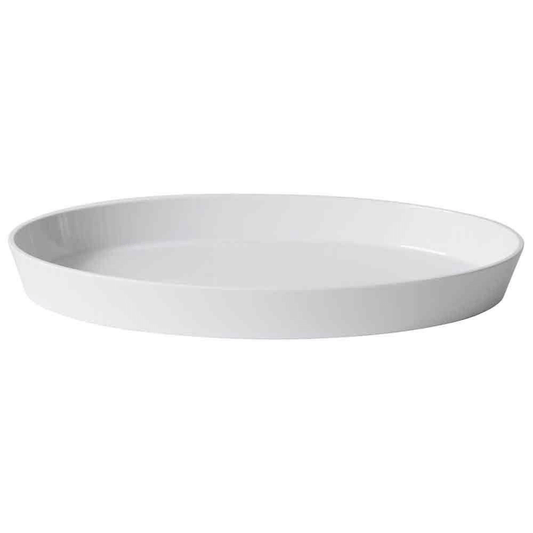 Oval Tray Base Cm 34x21 White Melamine White