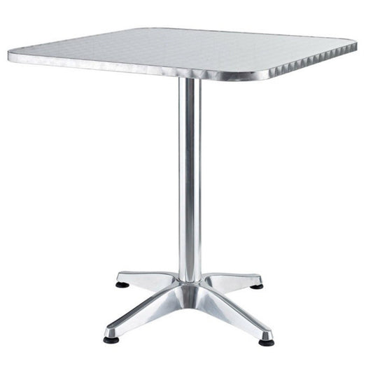 Quadratischer Tisch aus Aluminium in Verdelook