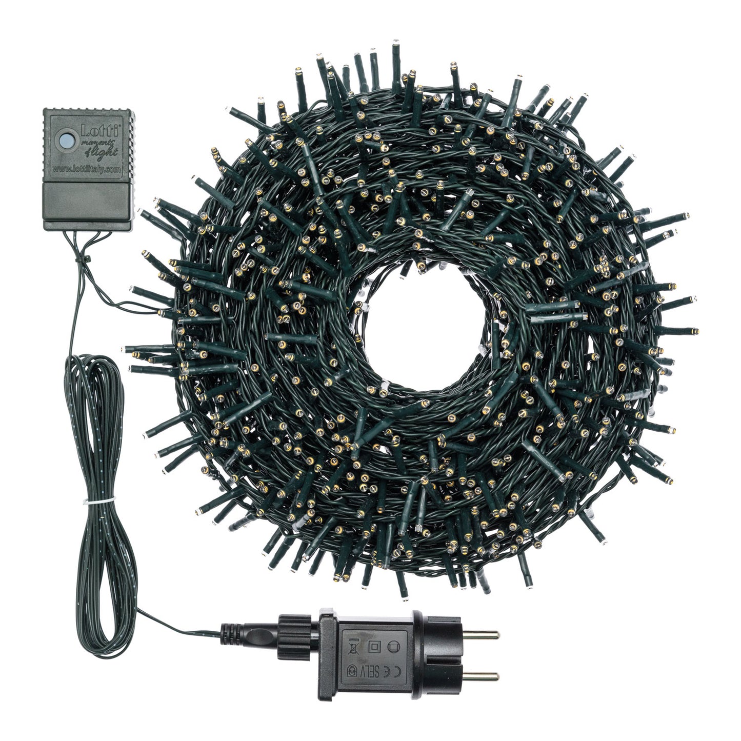 Bandkette ø6cm NTLG 1000 MiniLED Grünes Kabel 4+30,5m Weihnachtsbeleuchtung