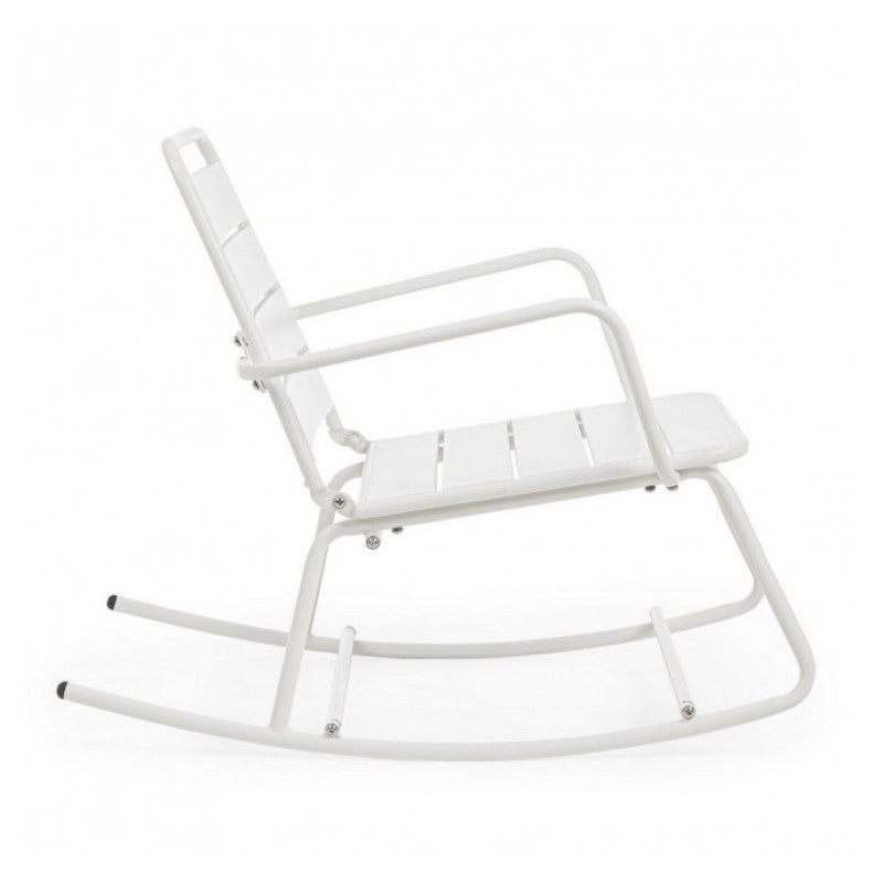 Silla Mecedora Blanca Lillian Bizzotto - Diseño Atractivo para tu Relax - 63 x 90 x 74h