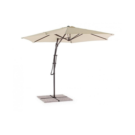 Sonnenschirm mit Arm Durchmesser 300x H253 cm SORRENTO Anthrazit-Natur