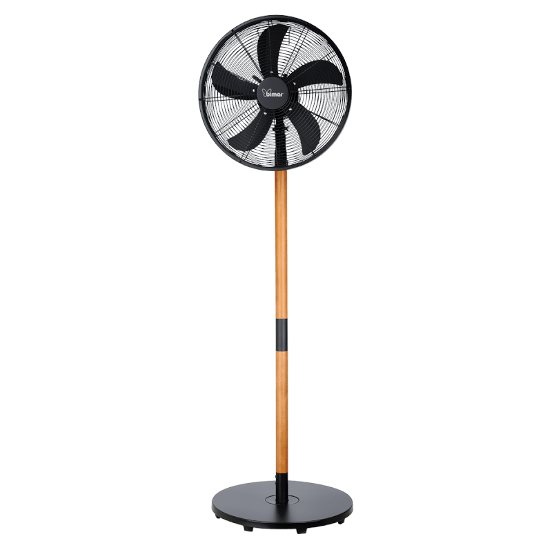 40 cm Standventilator aus Metall mit Holzstiel