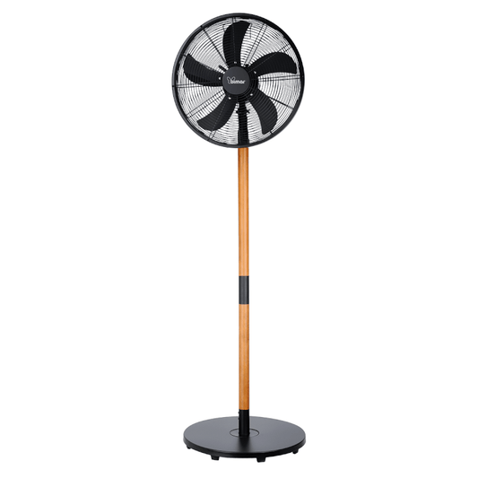 40 cm metal pedestal fan with wooden stem