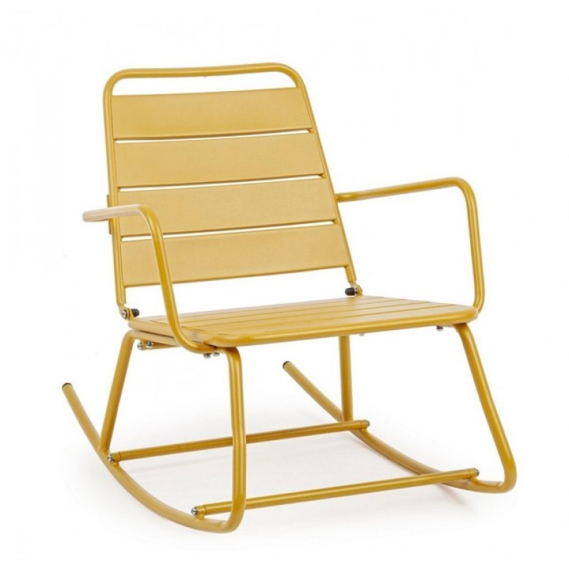 Silla mecedora amarillo ocre Lillian Bizzotto - 63 x 90 x 74h