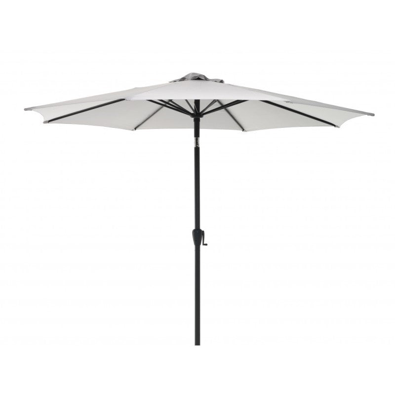 Garden octagonal umbrella with joint White and Anthracite PALMBEACH diameter 300x h230 cm