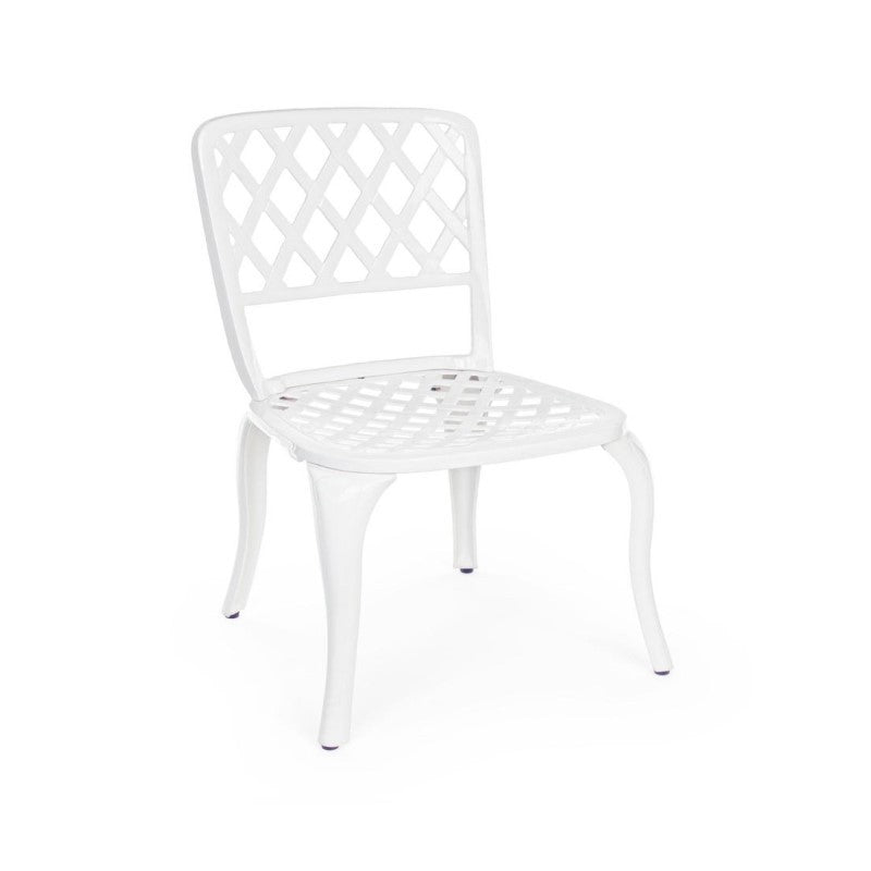 Outdoor Chair In Faenza White Aluminum 44X46X H89 Cm