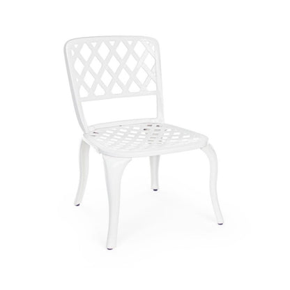 Outdoor Chair In Faenza White Aluminum 44X46X H89 Cm