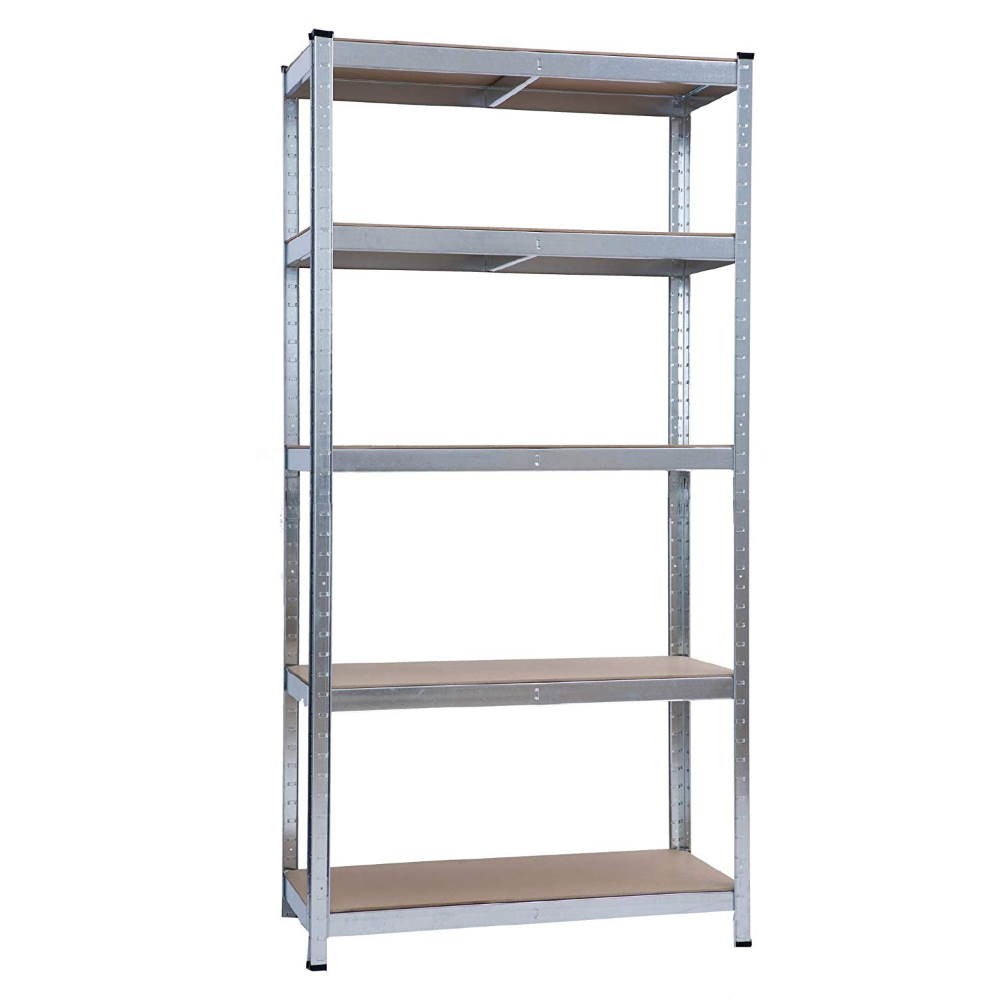 Galvanized steel shelf 5 shelves 90x40x180 snap-fit assembly