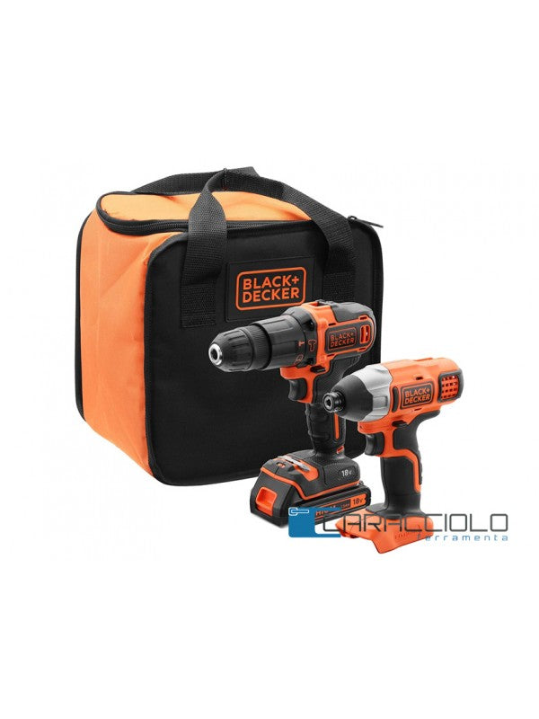 Kit taladro Black and Decker + pulso 18V