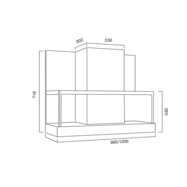 ETRA NO DRIP extractor hood in copper stainless steel 90 cm