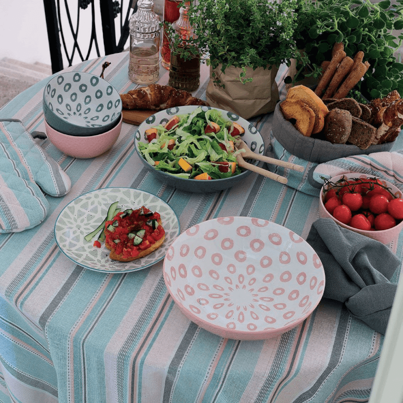 Runner tablecloth 40x140 cm in Jardin multicolored cotton