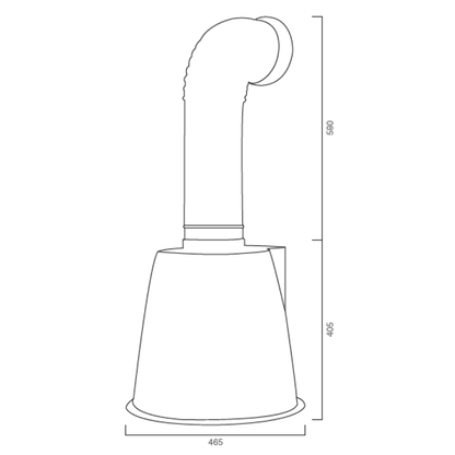 URBAN LUX PARETE Dunstabzugshaube aus brüniertem Edelstahl Ø49 cm