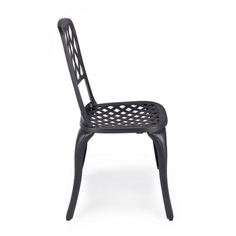 External Anthracite Aluminum Chair Cm 44 X 46 X 89H