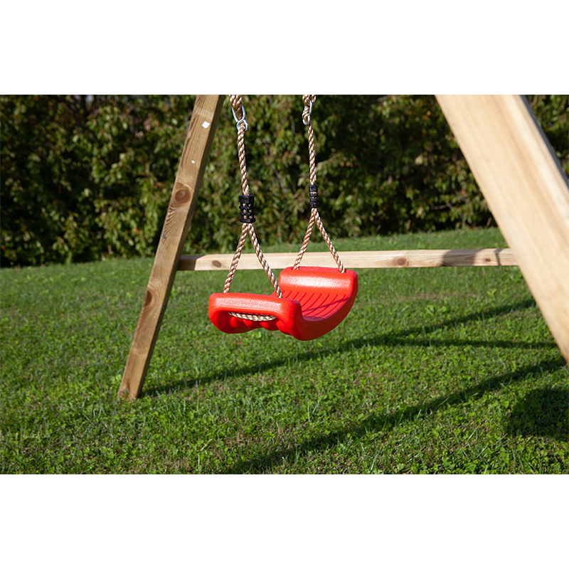 Single wooden swing