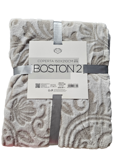 Boston Double Bed Blanket - 150 x 210 CM - Machine Washable at 30° - 100% Polyester