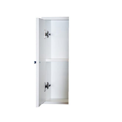 White ash bathroom mirror cabinet with 2 flap doors h.61x93x14 cm