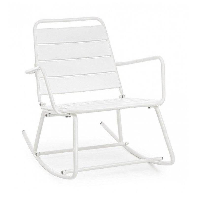 Silla Mecedora Blanca Lillian Bizzotto - Diseño Atractivo para tu Relax - 63 x 90 x 74h