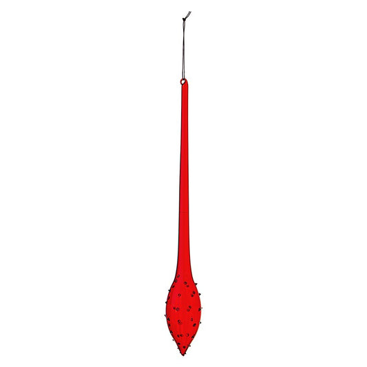 Red drop drop Christmas glass pendant 5,5x h40 cm