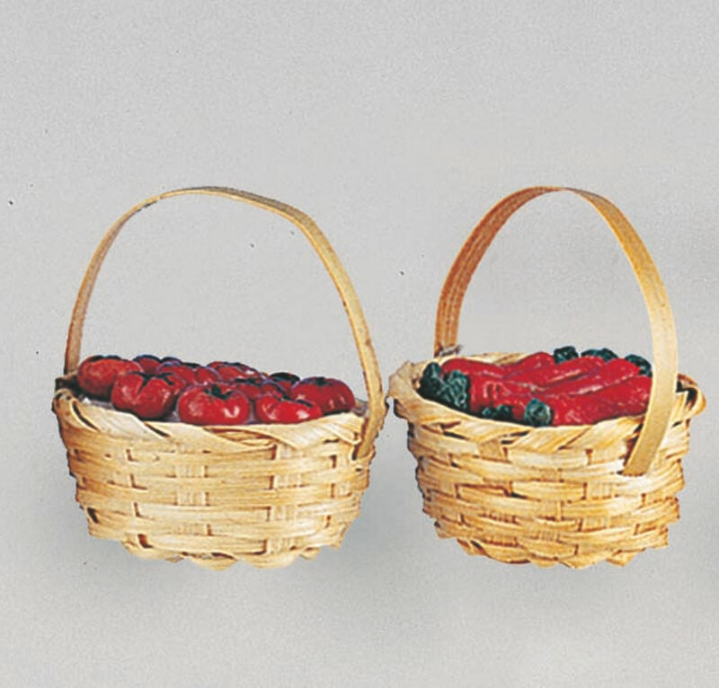 Nativity scene decoration fruit basket 4,5x H6 cm