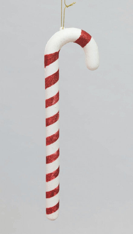 Stick 30 cm weiß/rot in Bst mit Weihnachtsdekorationshülle