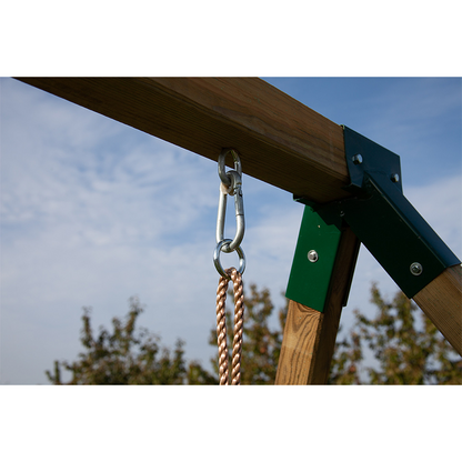 Single wooden swing