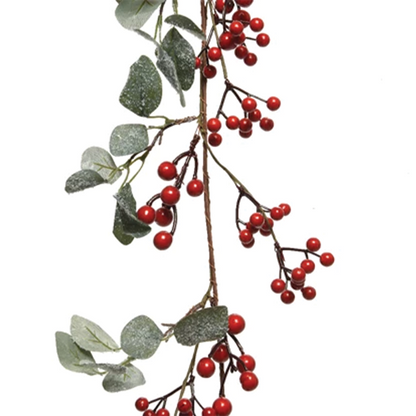 Garland with red berries 130 cm