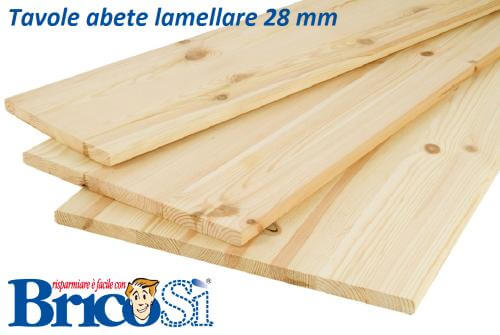 Laminated fir wood table panel - Thickness 28 mm (200x40 cm)