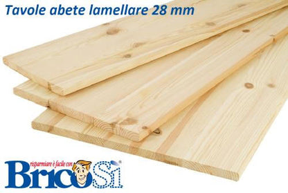 Panel de mesa de madera laminada de abeto - Espesor 28 mm (200x40 cm)