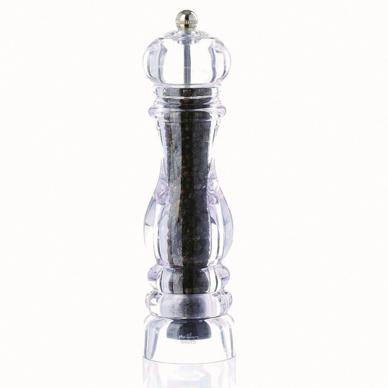 Bisetti 6446 Transparent Acrylic Pepper Mill 6 X 6 X 22 Cm