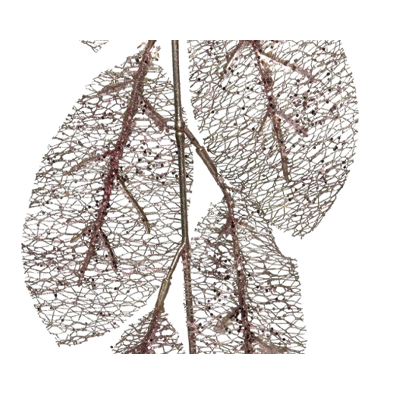 Blush pink leaves garland H190 cm