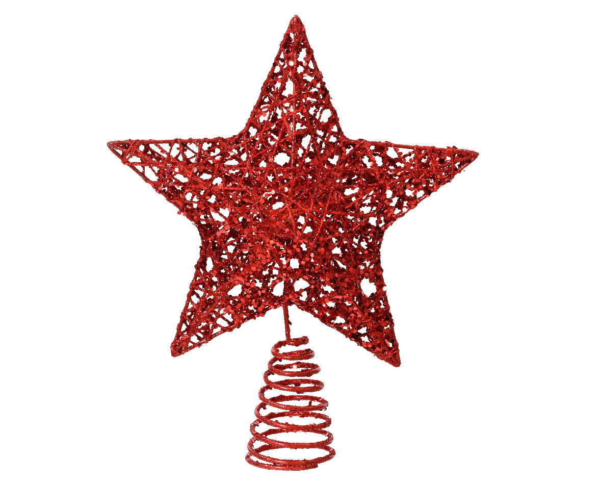 Glitter Star Tree Topper - 5 x 20 x 23 cm