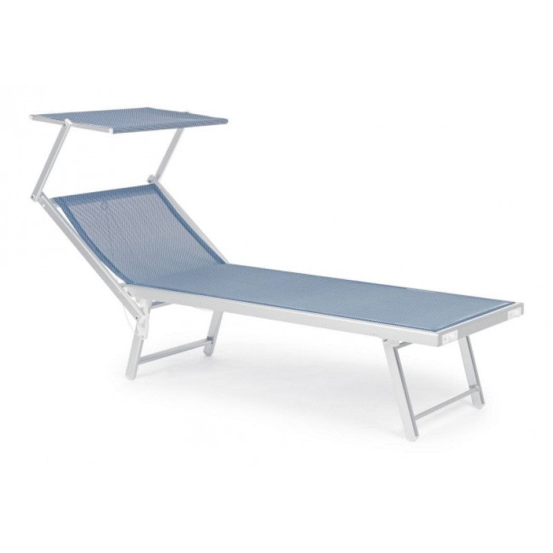 Cross cot in blue folding aluminum