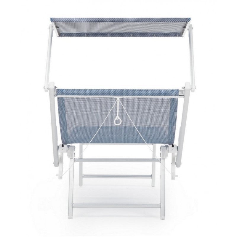 Cross cot in blue folding aluminum