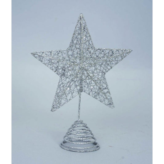 Star tip with silver glitter and metal cm25