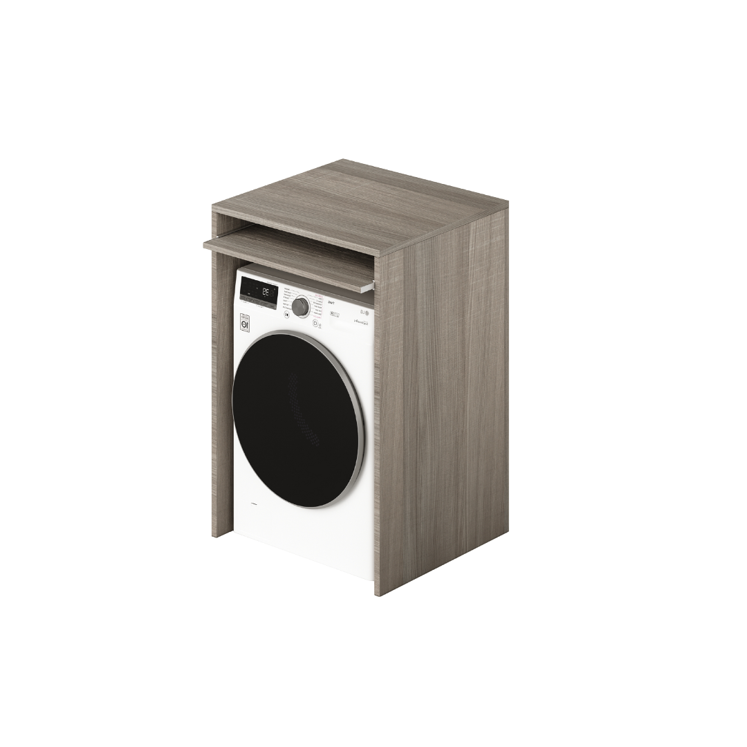 Washing machine cabinet with sliding shelf in Olmo color H105x71x65cm