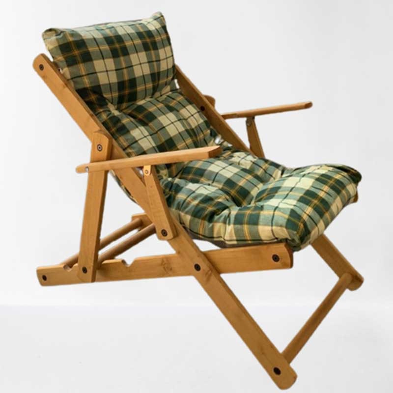 Adjustable wooden relax armchair