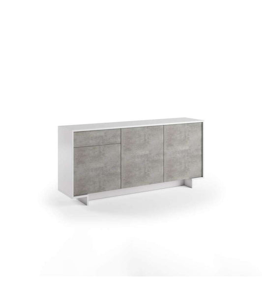 Cement white sideboard with 3 doors and drawers