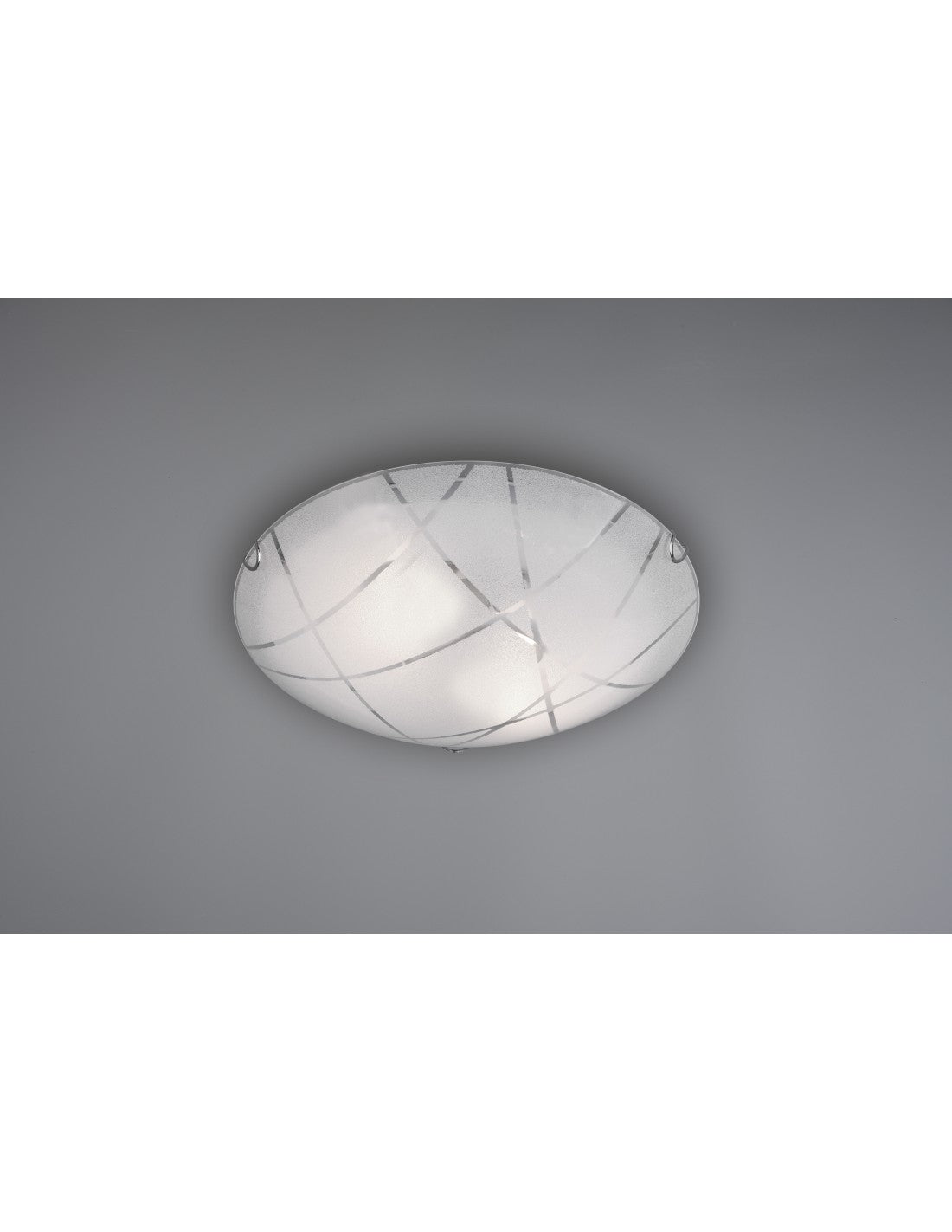 Plafoniera Sandrina Vetro Graniglia Bianco 2xE27 Ø40 cm Trio Lighting