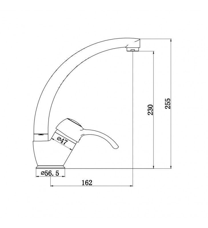 Grifo para lavabo con caño alto - Serie Distri en latón antiguo